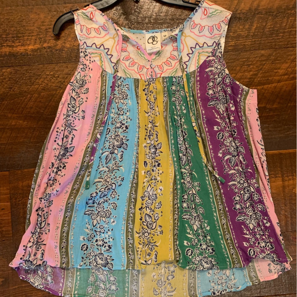 Vintage Anthropologie One September embroidered blouse, small petite SP